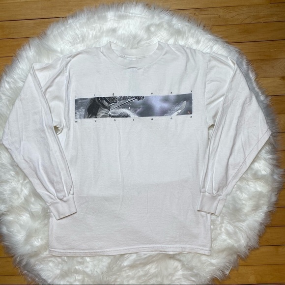 Vintage Big Sky Montana Ski Long Sleeve - Picture 1 of 8